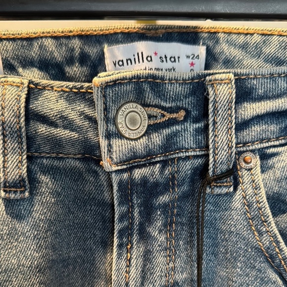 Vanilla star rip and repair ankle denim jeans NWT 0/24 - Picture 2 of 13